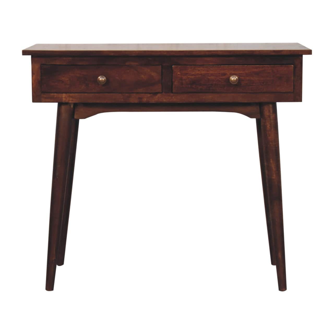Artisan Furniture - California Walnut Hallway 2 Drawer Console Table - Dark Brown