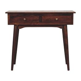 Artisan Furniture - California Walnut Hallway 2 Drawer Console Table - Dark Brown