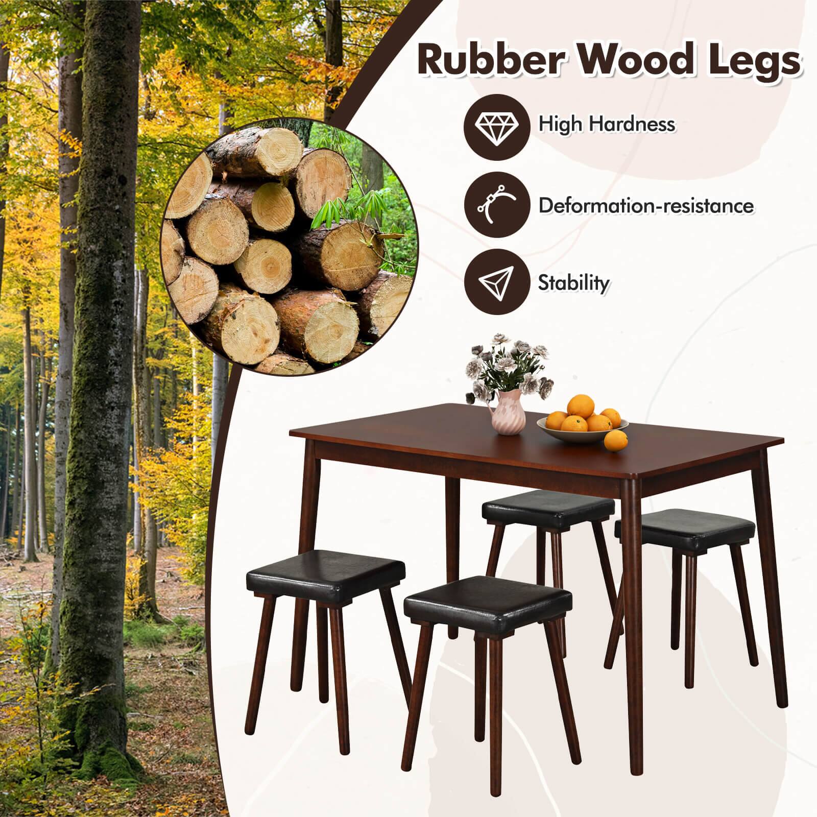 Rubber Wood Legs High Hardness Deformation-resistance Stability