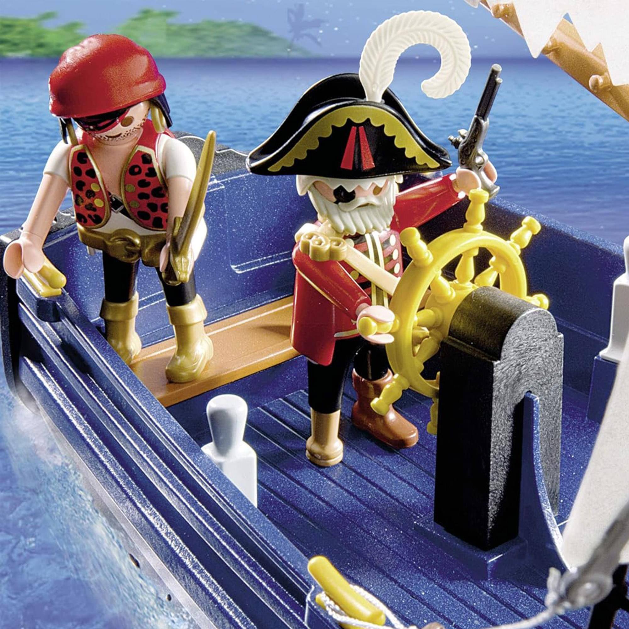 Alt View 3. Playmobil - Playmobil 5810 Pirate Ship 84 Piece Building Set - Multi.