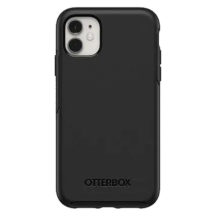 Front. OtterBox - OtterBox Symmetry Series Black Case - iPhone 11 - Black.