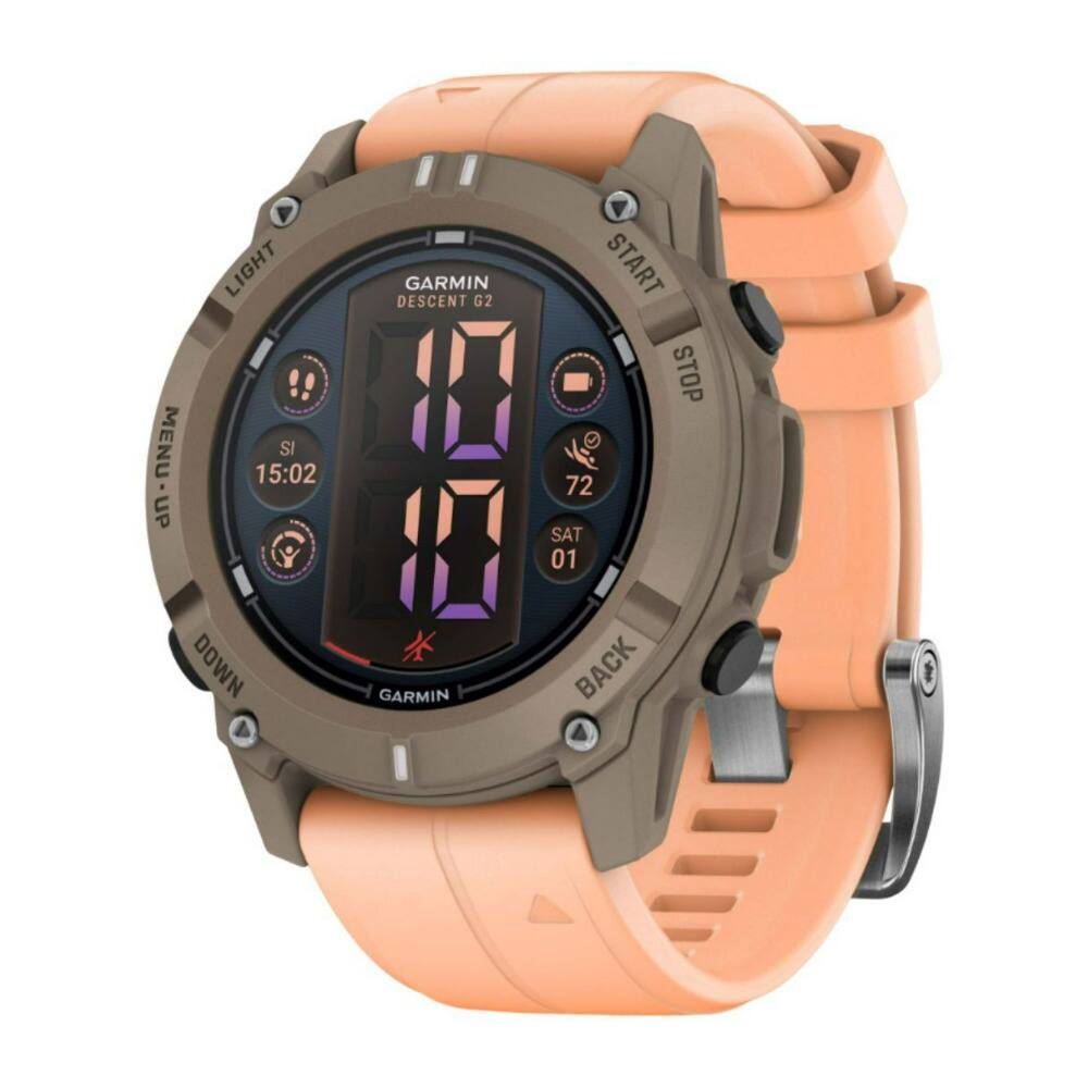 Garmin - Descent G2 Dive 45mm GPS Smart Watch Paloma with Shell Pink Band - Pink - (2025)