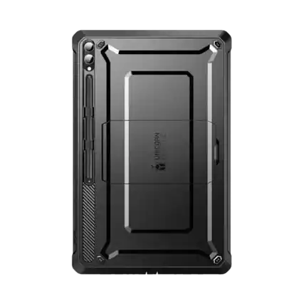 Front. SUPCASE - UB PRO Rugged Case with Kickstand and Screen Protector for Galaxy Tab S10 Ultra 14.6-Inch (2024) - Black.