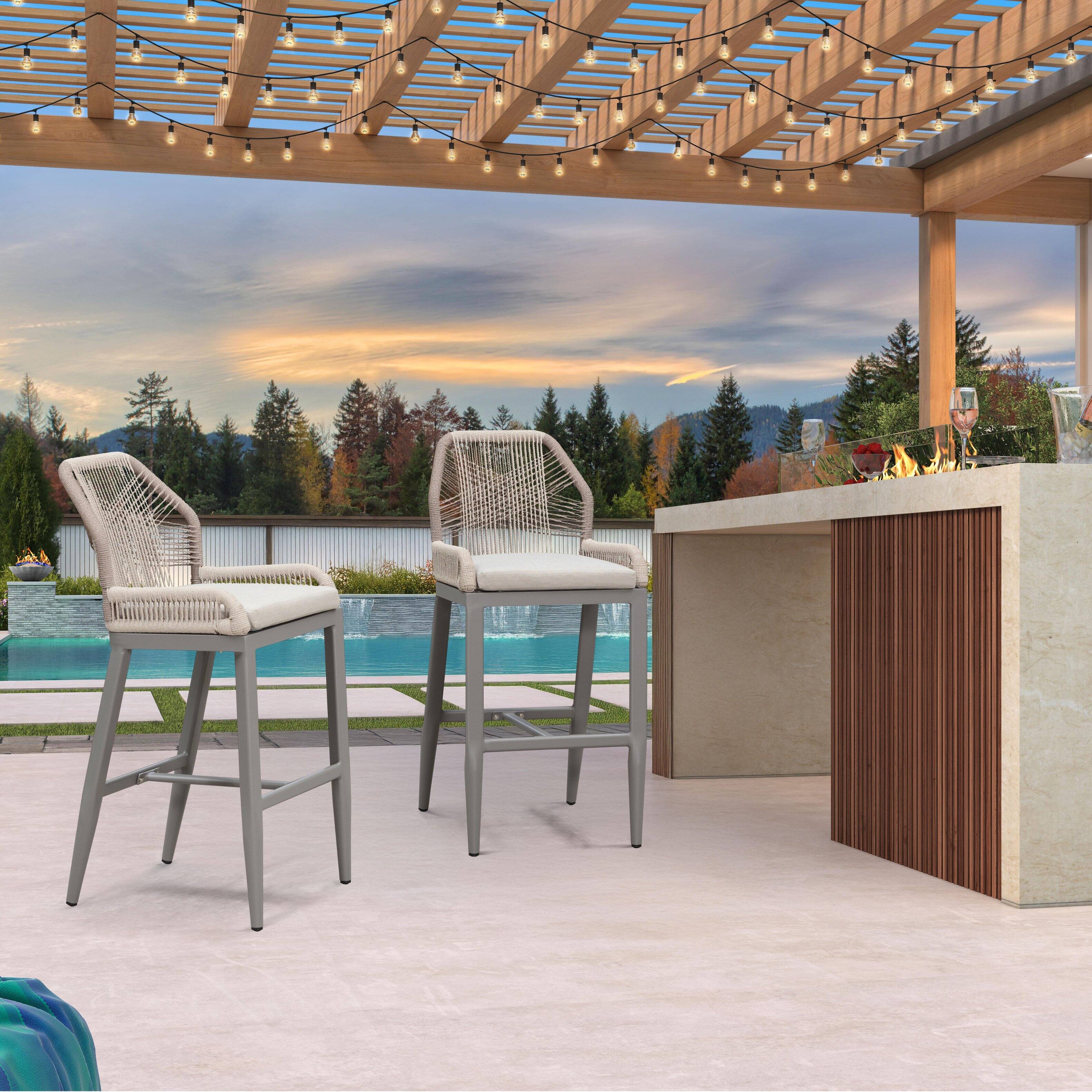 Light Grey-Bar Stool