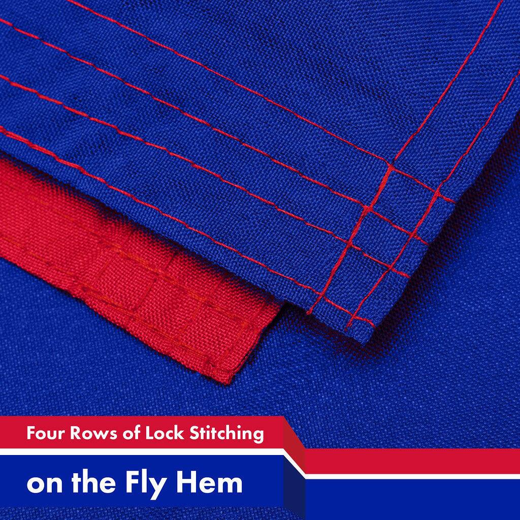 Four Rows of Lock Stitching on the Fly Hem