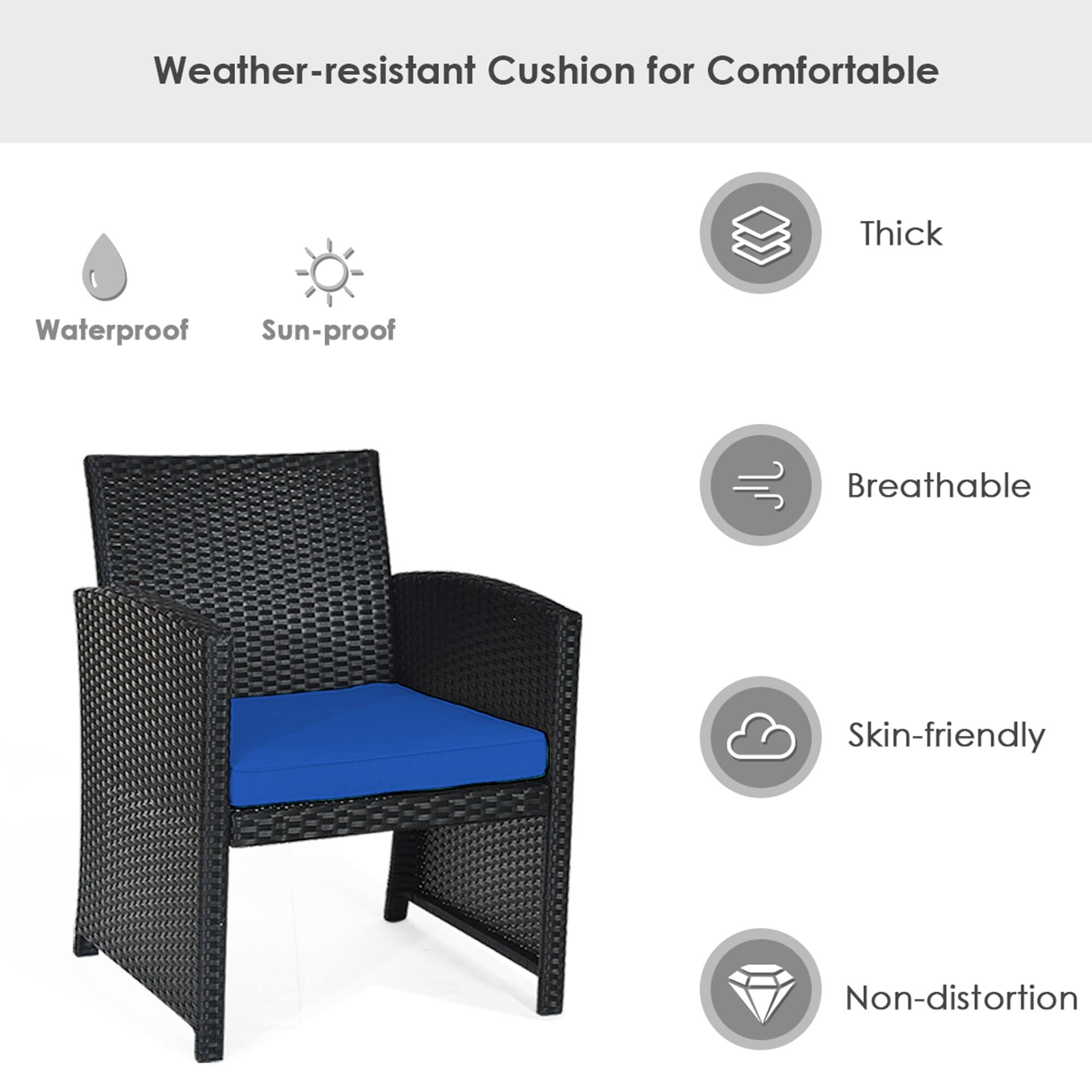 Weather-resistant Cushion for Comfortable
Thick
Waterproof
Sun-proof
Breathable
Skin-friendly
Non-distortion