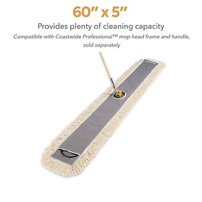 60" x 5"  
Provides plenty of cleaning capacity  
Compatible with Coastwide Professional™ mop head frame and handle, sold separately