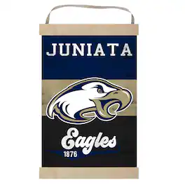 Jardine - Juniata Eagles 12'' x 20'' Retro Logo Banner Sign - Navy