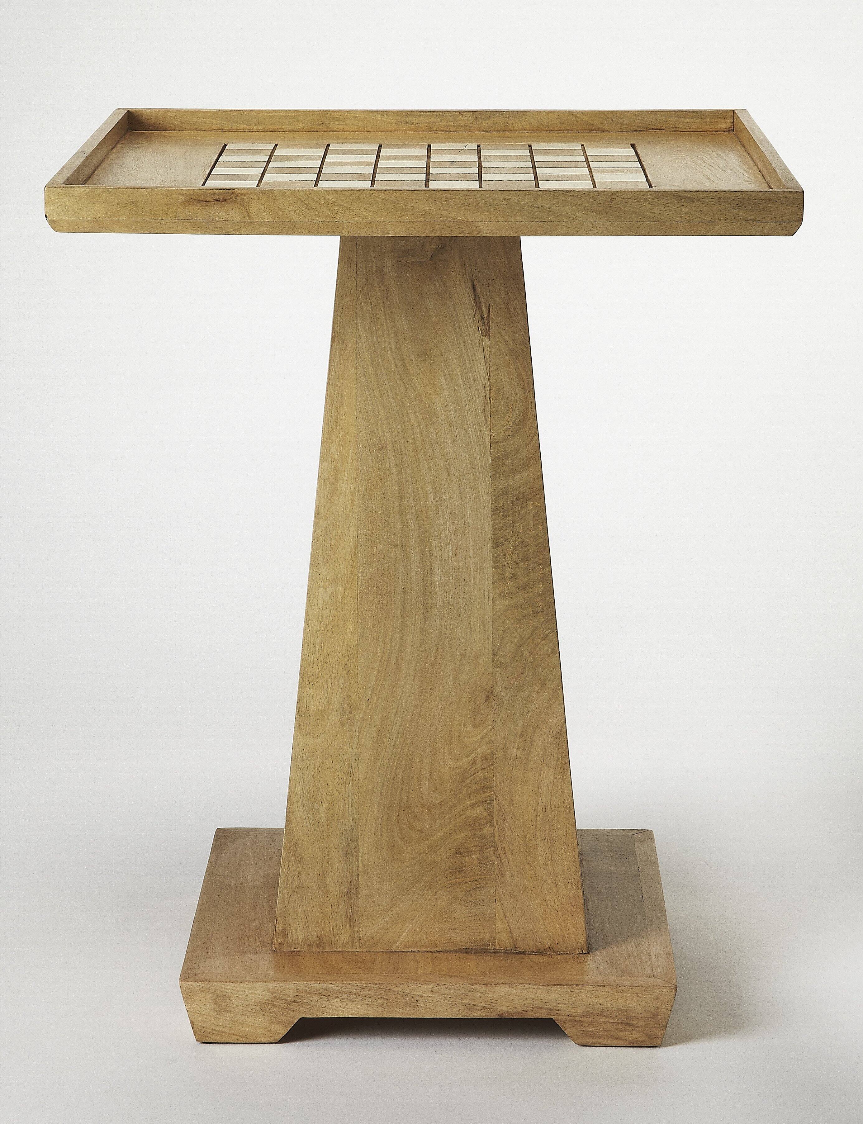 Butler Specialty Levon 21.5 in. W Square Wood Pedestal Game Table Light ...