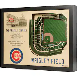 YouTheFan - Chicago Cubs 25.5" x 19.5" Wrigley Field Stadium Views Wall Art - Multicolor