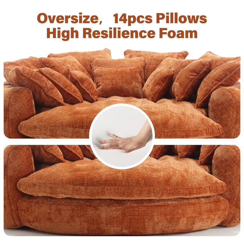 Oversize, 14pcs Pillows High Resilience Foam