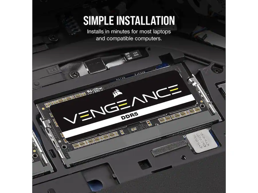 Laptop Pin CORSAIR Vengeance 16GB (2 x 8GB) 262 Pin DDR5 SO DIMM DDR5 4800 (PC4 ...