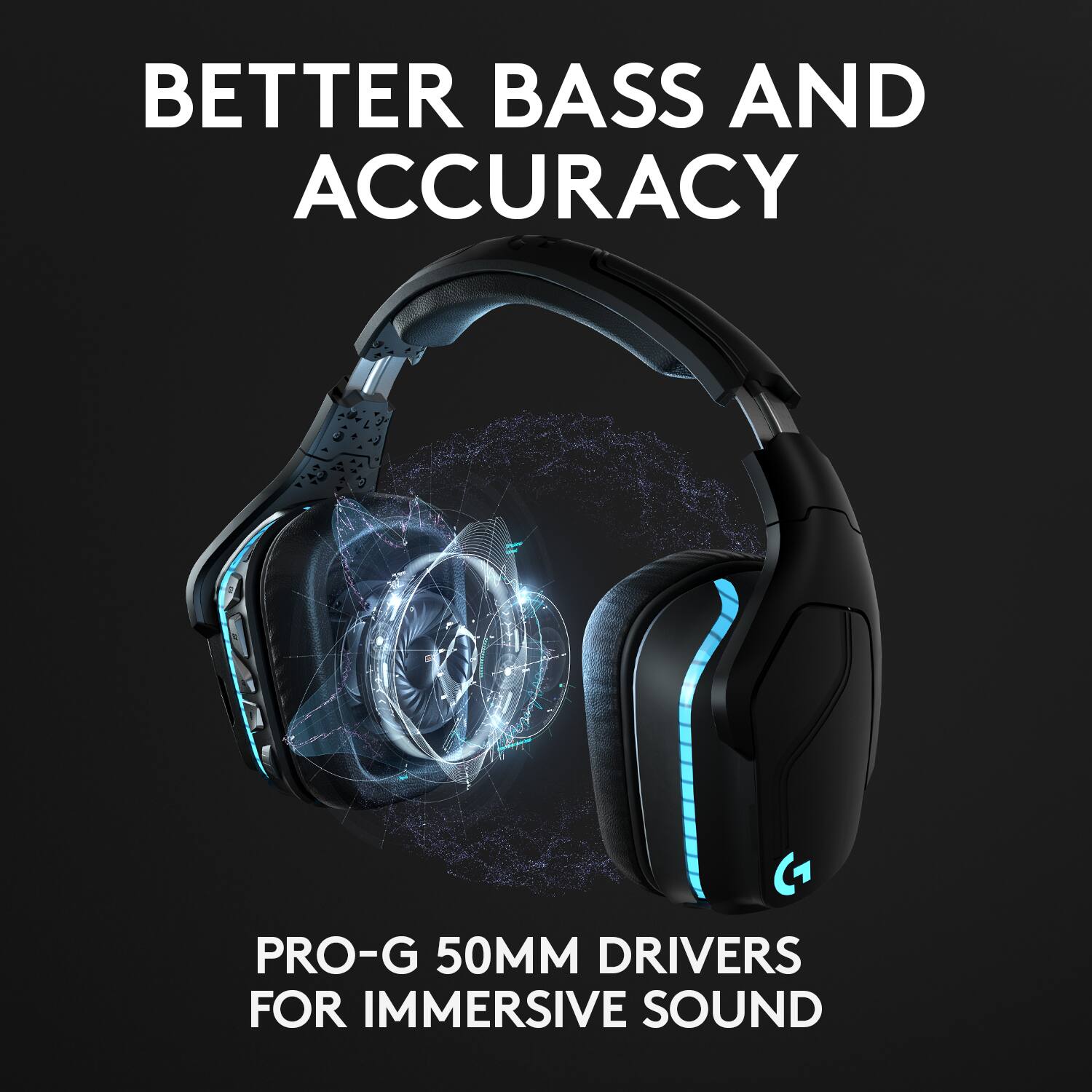 BETTER BASS AND ACCURACY: PRO-G 50MM DRIVERS FOR IMMERSIVE SOUND