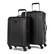 Front. Bugatti - Athens Hard Case Luggage Set (2-Piece) - Black.