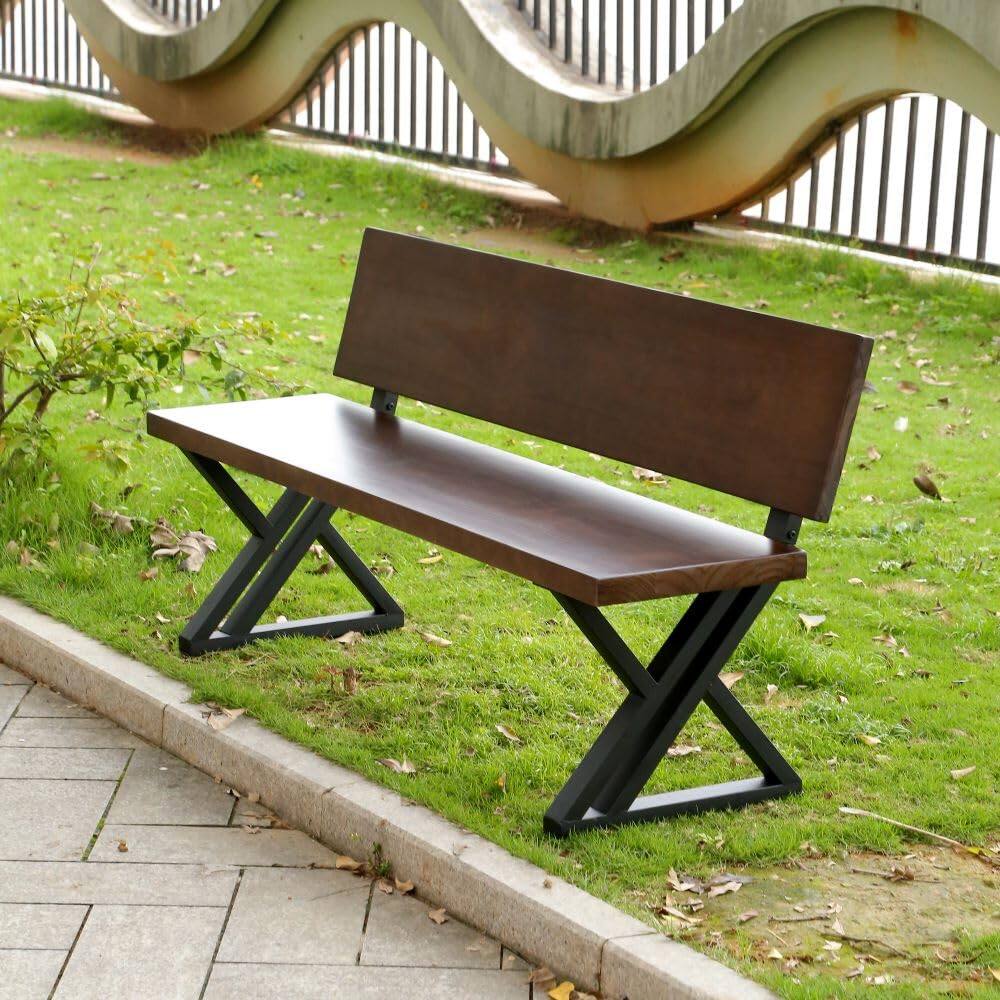 Alt View 3. JETRANSPORT - 16 Inch Metal Bench Backrest Bracket Set Of 2 Ideal For Diy Projects With Butcher Block Countertops And Wood - Default.