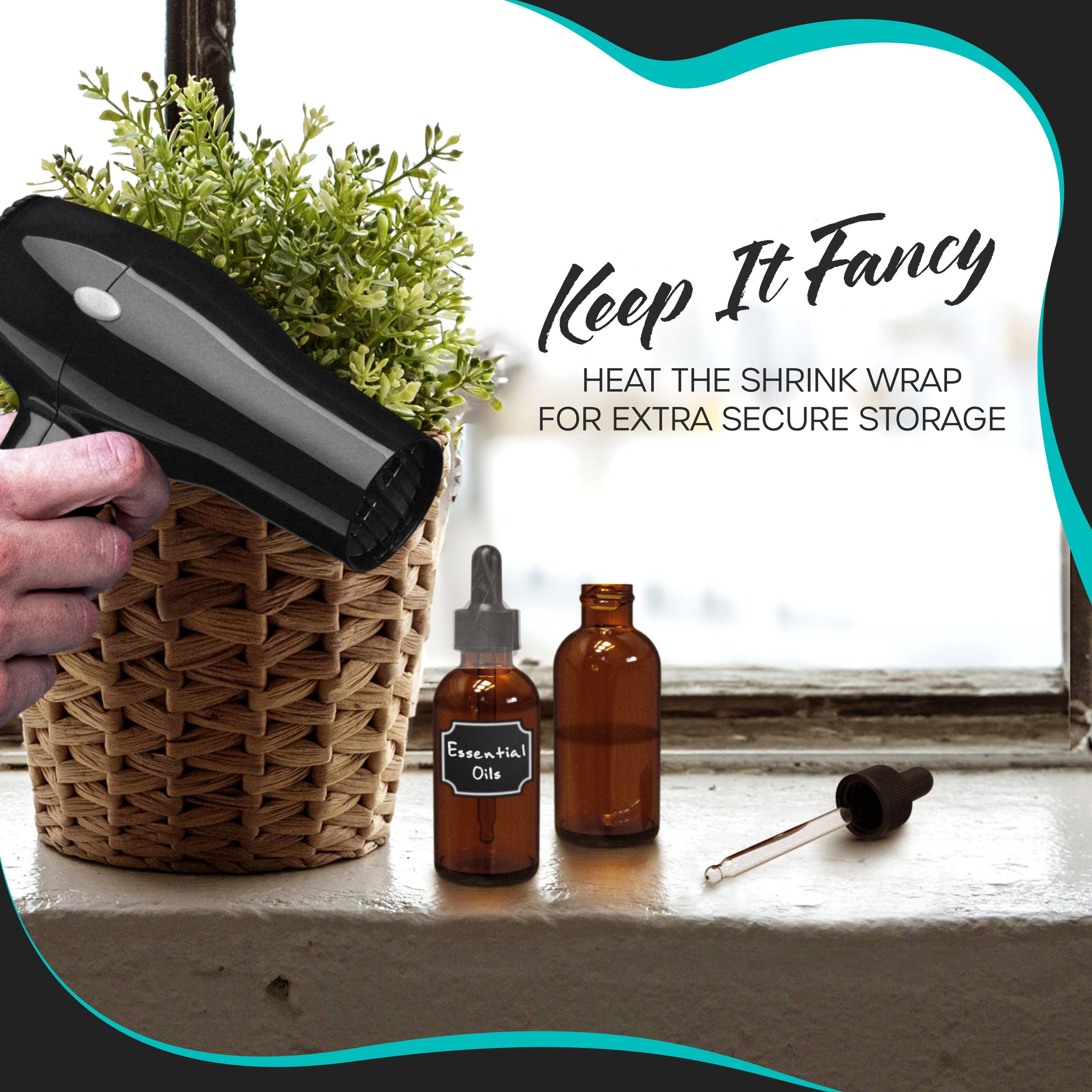 Keep It Fancy  
HEAT THE SHRINK WRAP FOR EXTRA SECURE STORAGE  
Essential Oils