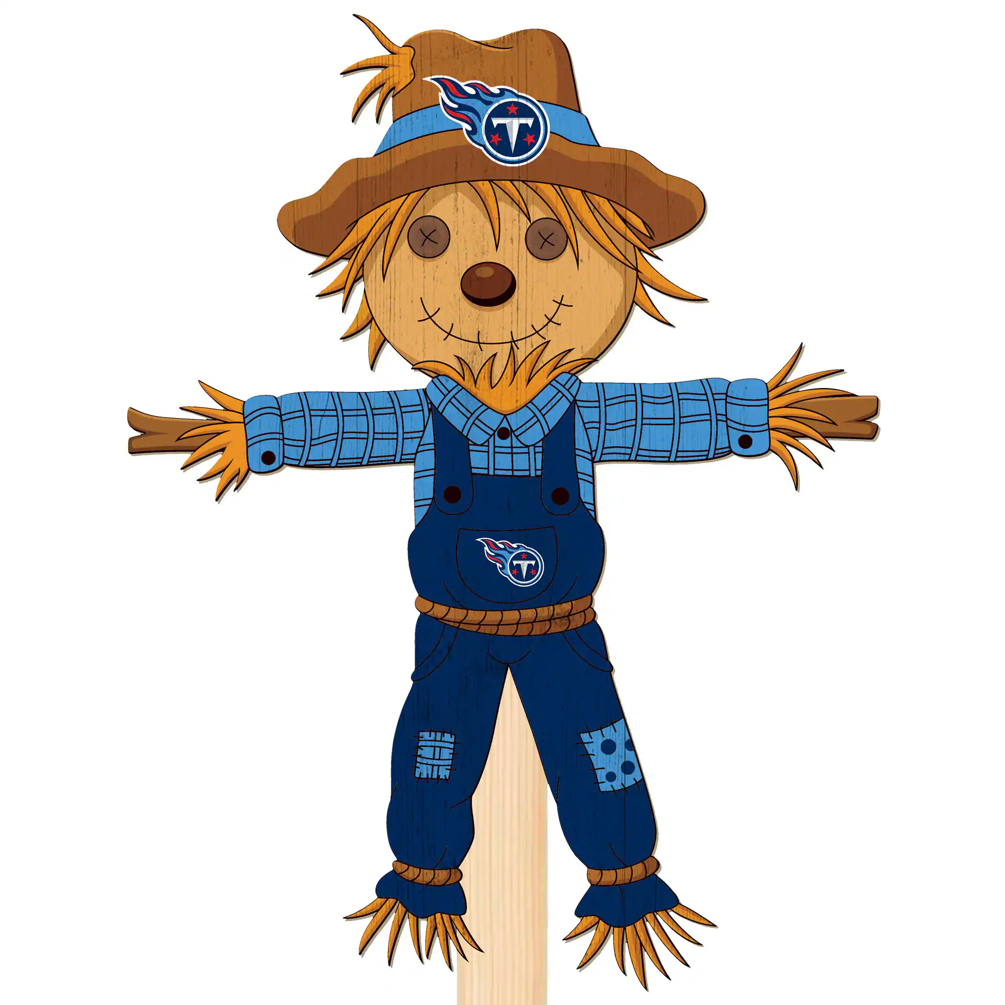 Front. Fan Creations - Tennessee Titans 12" Scarecrow Yard Stake - Multicolor.
