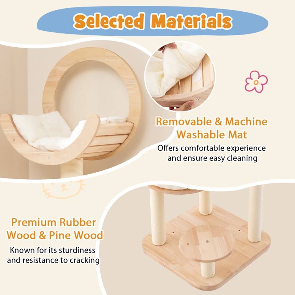 Selected Materials

- Removable & Machine Washable Mat
  - Offers comfortable experience and ensures easy cleaning

- Premium Rubber Wood & Pine Wood
  - Known for its sturdiness and resistance to cracking