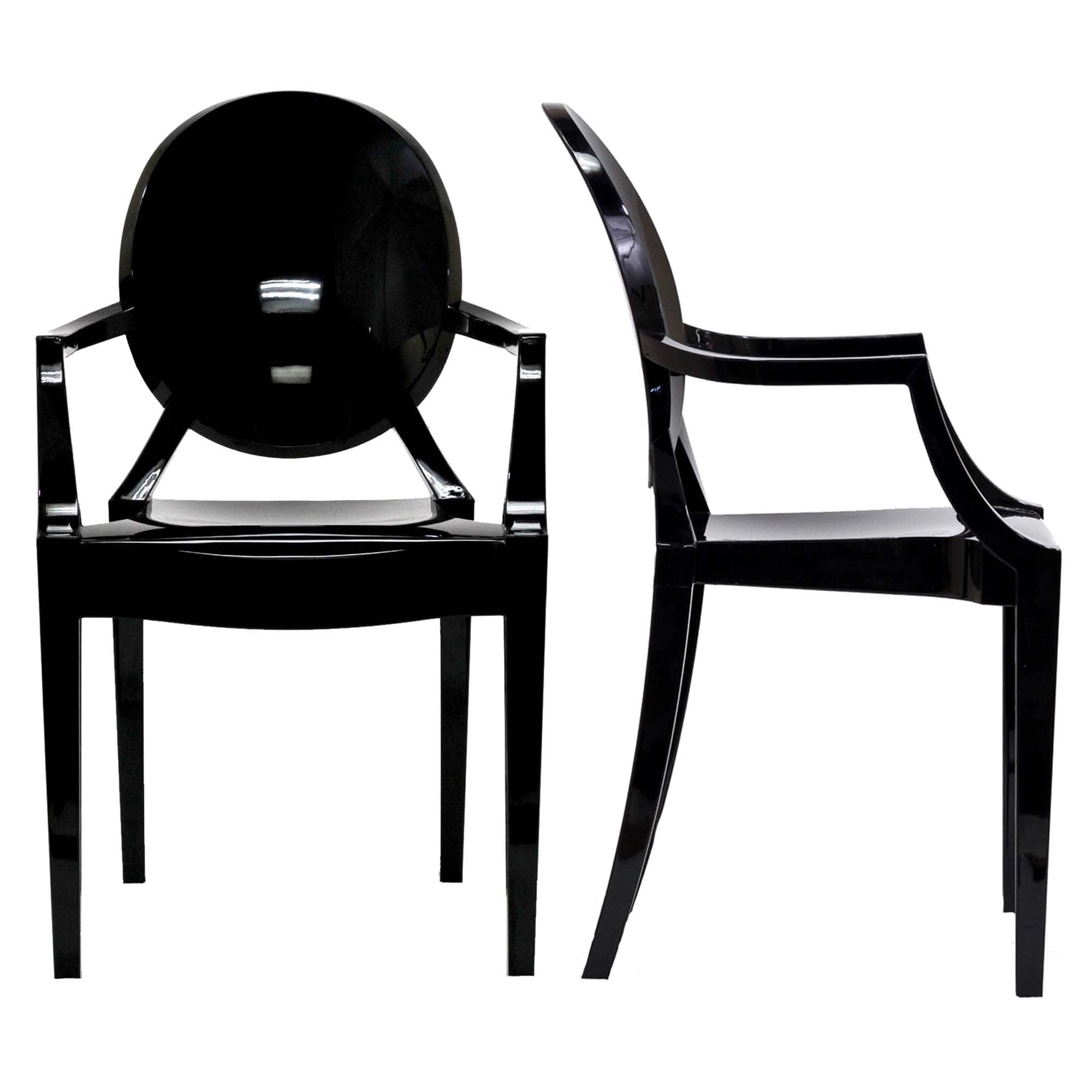 Casper Dining Armchairs Set of 2 by Modway - Clear