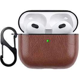 Entronix - Luxury Leather Case for AirPods Pro 1st and 2nd Generation - Brown