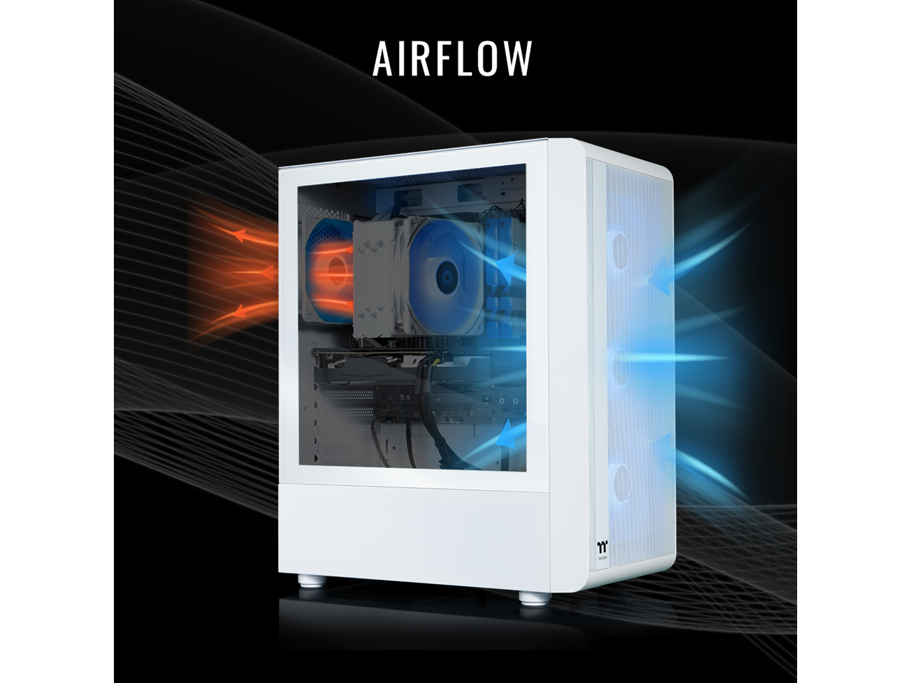Alt View 1. Thermaltake - Thermaltake Quartz R66 Gaming PC: Ryzen 5 5600, RX 6600, 16GB RGB DDR4, 1TB NVMe, WiFi, Win 11.