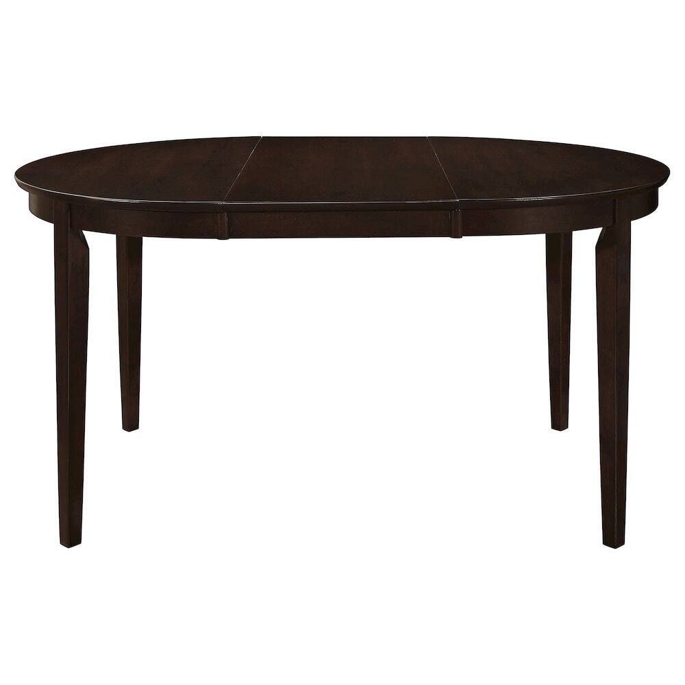Alt View 2. Coaster Co. of America - Gabriel Oval 60-inch Extension Leaf Dining Table Cappuccino - Brown.