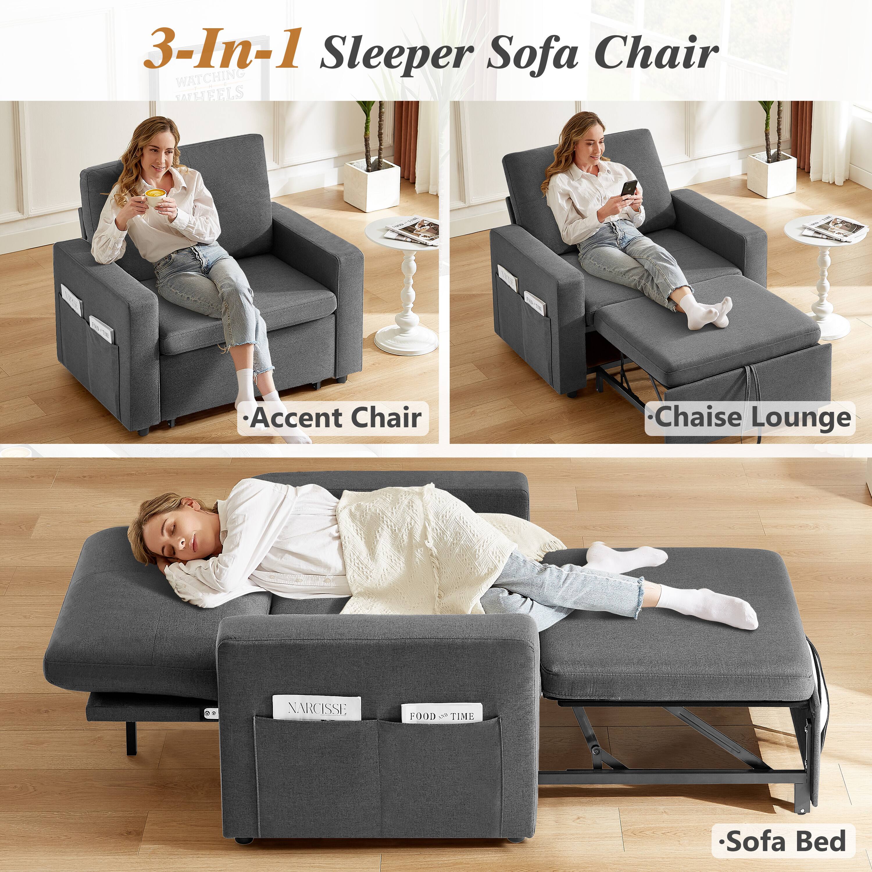 3-In-1 Sleeper Sofa Chair

- Accent Chair
- Chaise Lounge
- Sofa Bed

Narcisse Food Time