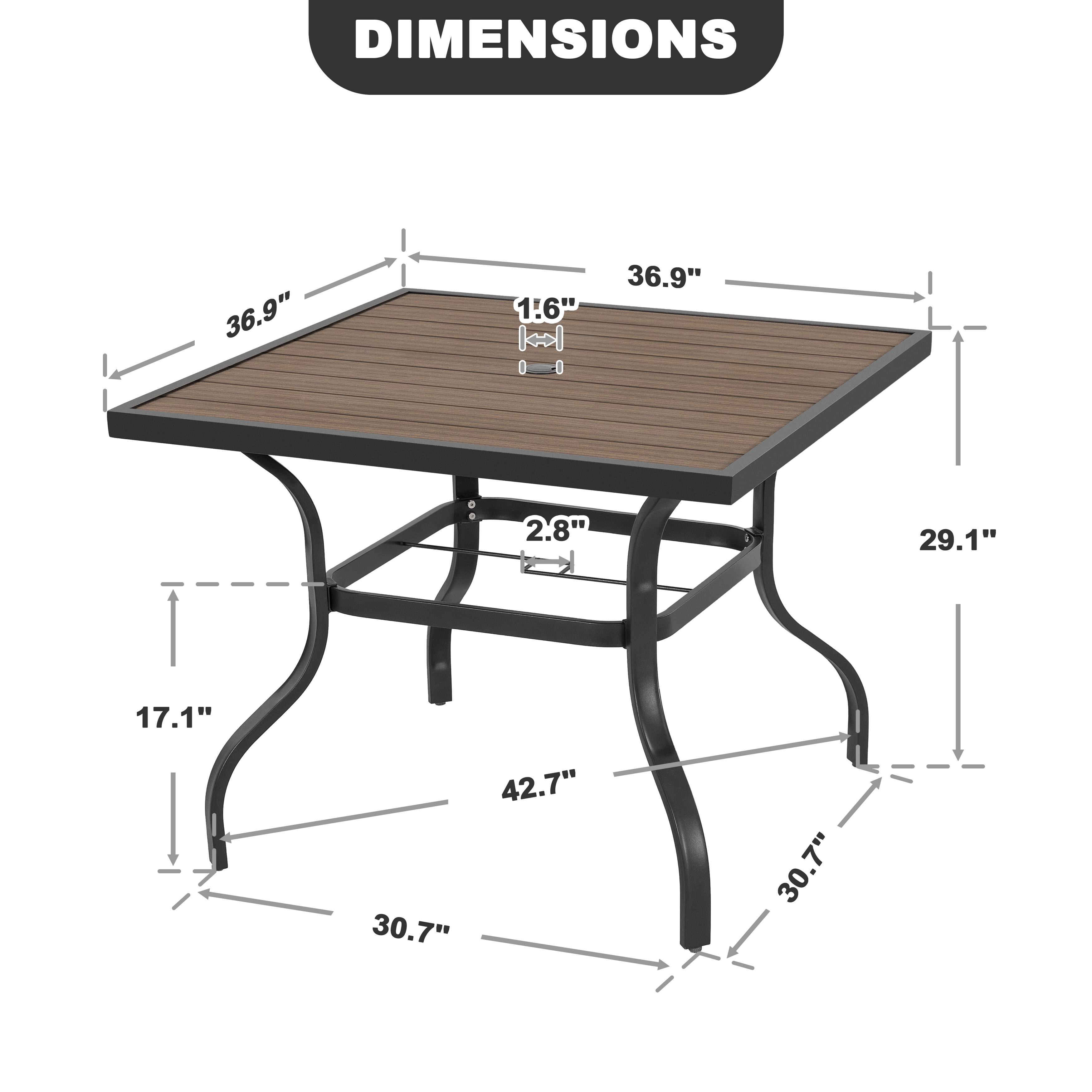 DIMENSIONS

- 36.9"
- 1:6"
- 0
- 36.9"
- 2.8"
- 29.1"
- 17.1"
- 42.7"
- 30.7"
- 30.7"