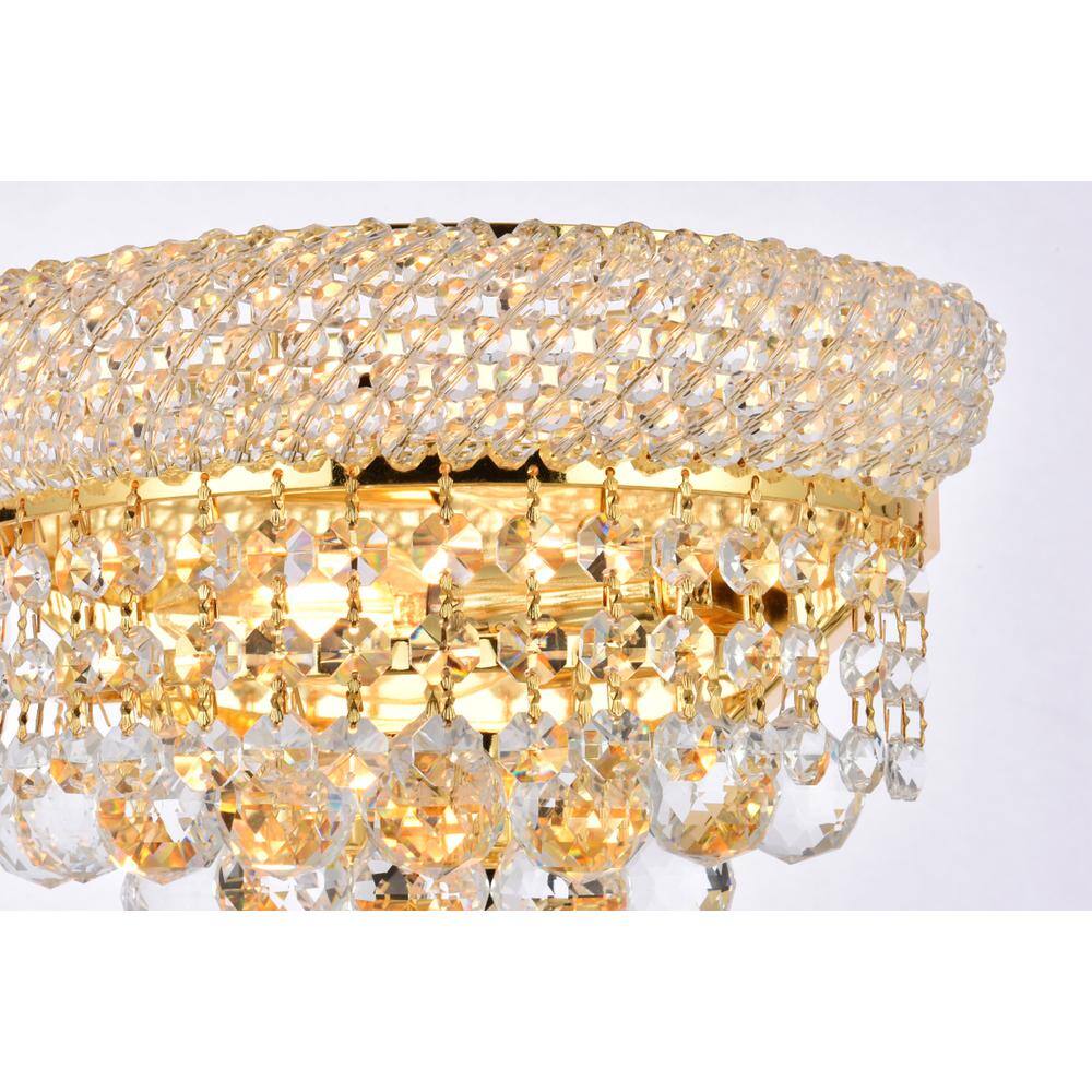 Alt View 4. Elegant Lighting - Primo 2 light Gold Wall Sconce Clear Royal Cut Crystal - Gold.