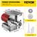 PRODUCT SPECIFICATIONS: VEVOR
Weight: 18.2 kg/ 40 lbs
Overall Dimension: 21 x 8.6 x 12.6 inch / 54 x 22 x 32 cm
Grinding Plate
21 in / 54 cm
8.6 in / 22 cm
Sausage Stuffer