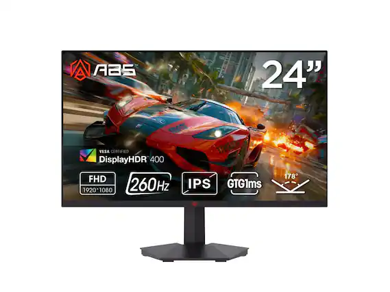AOC ABS 24" VESA CERTIFIED DisplayHDR 400 FHD 1920x1080 260Hz IPS GTG1ms 178°