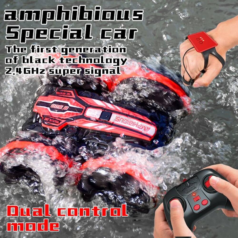 amphibious Special car  
The first generation of black technology 2.4GHz super signal  
Dual control mode