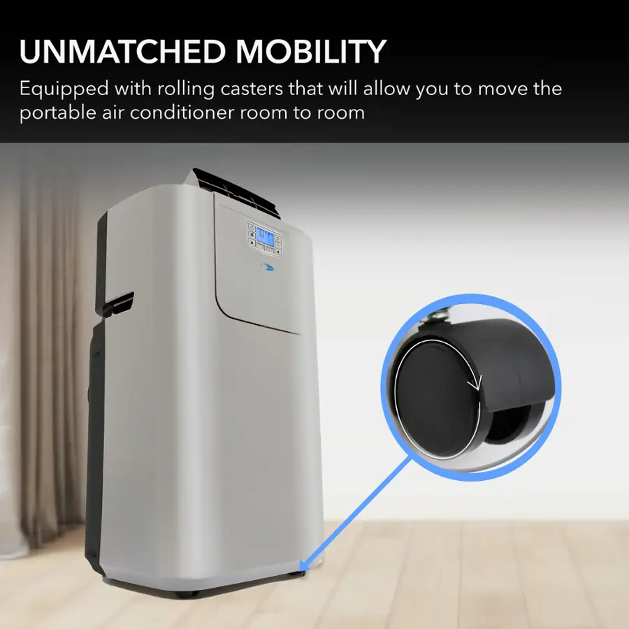 Alt View 14. Whynter - 400 Sq. Ft. Portable Air Conditioner - Silver.