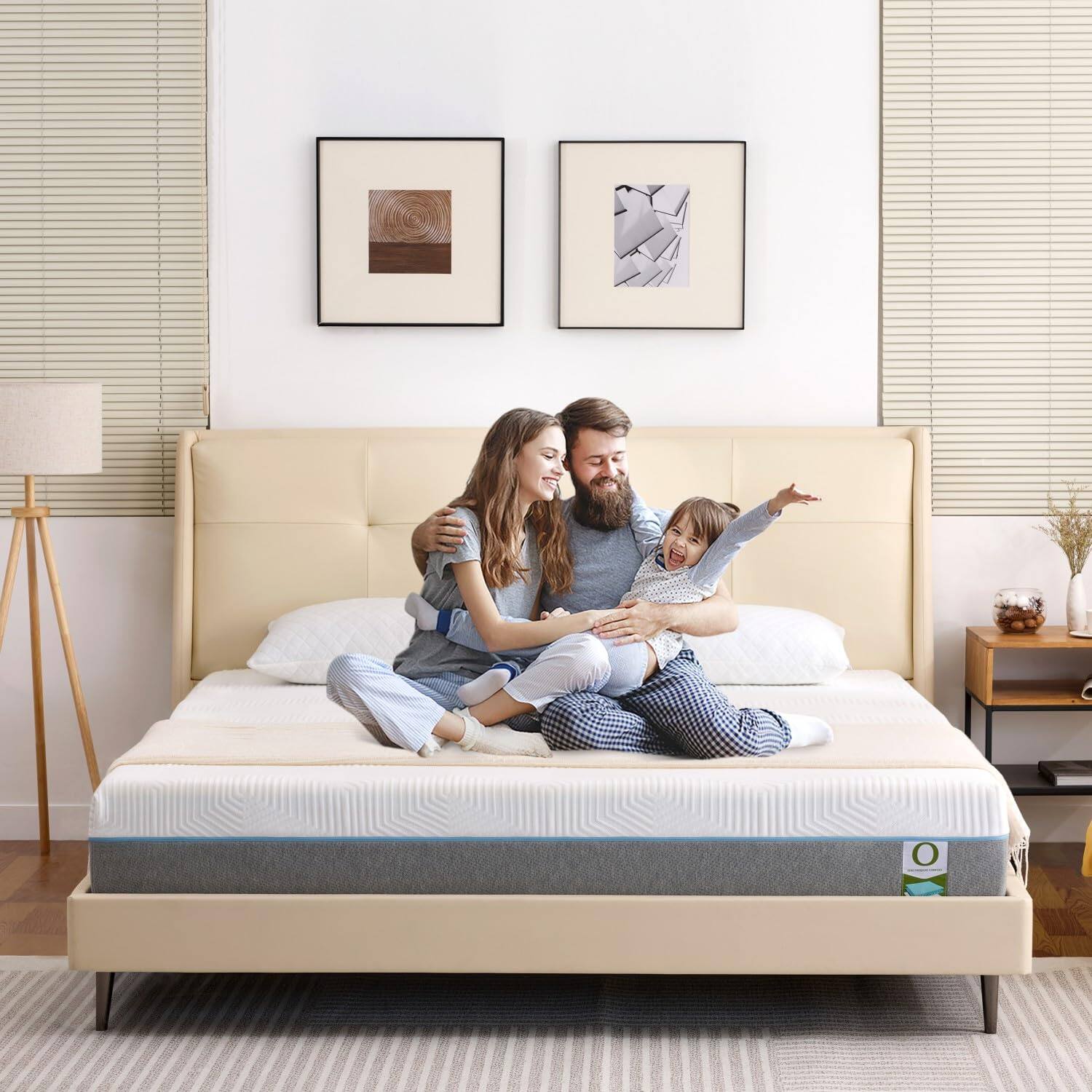 Alt View 1. Vipbear - 12 Inch Twin XL Gel Memory Foam Mattresses in a Box for Back Pain Relief, Firm Foam Bed-Mattress for for Cool Sleep - white.