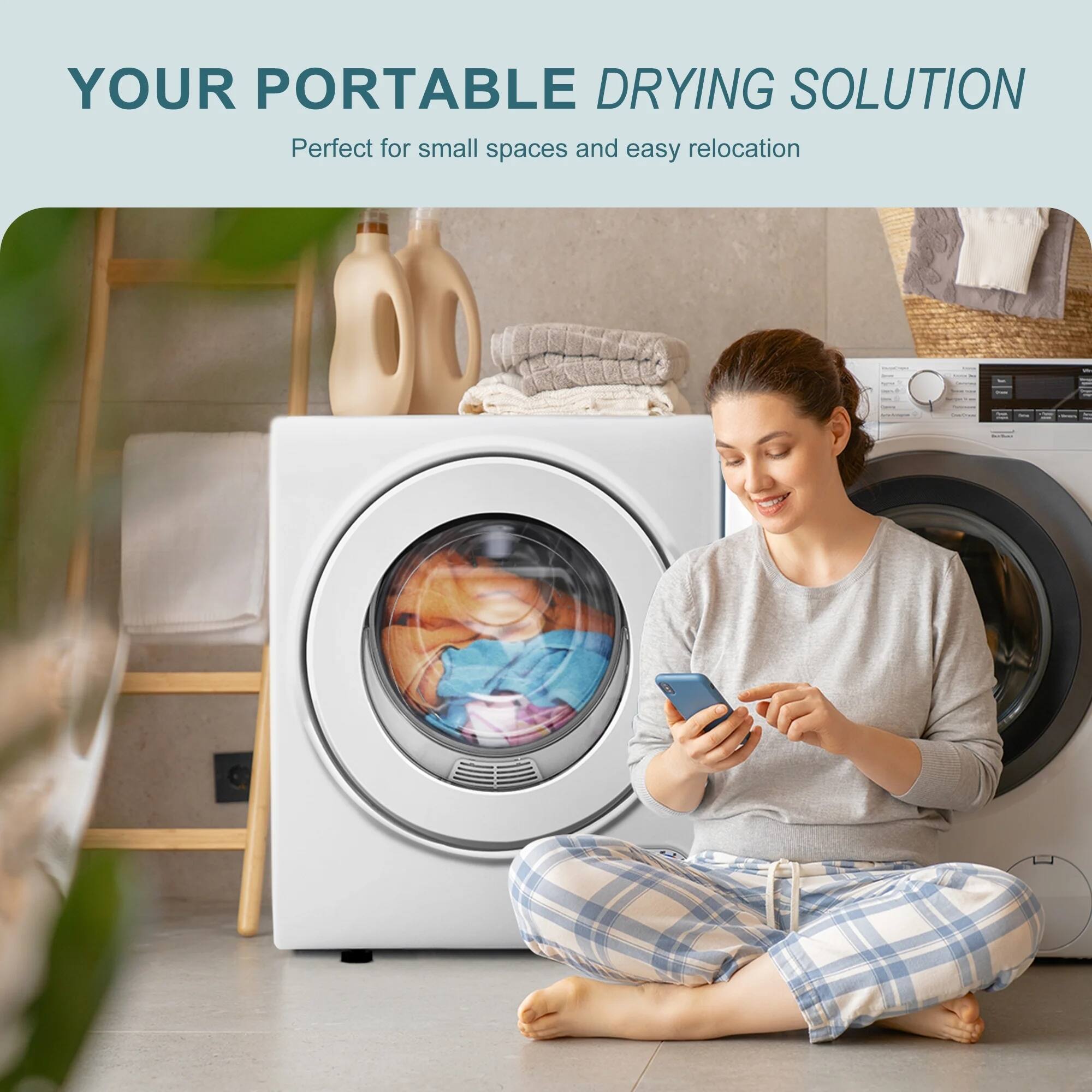 Your Portable Drying Solution
Perfect for small spaces and easy relocation.