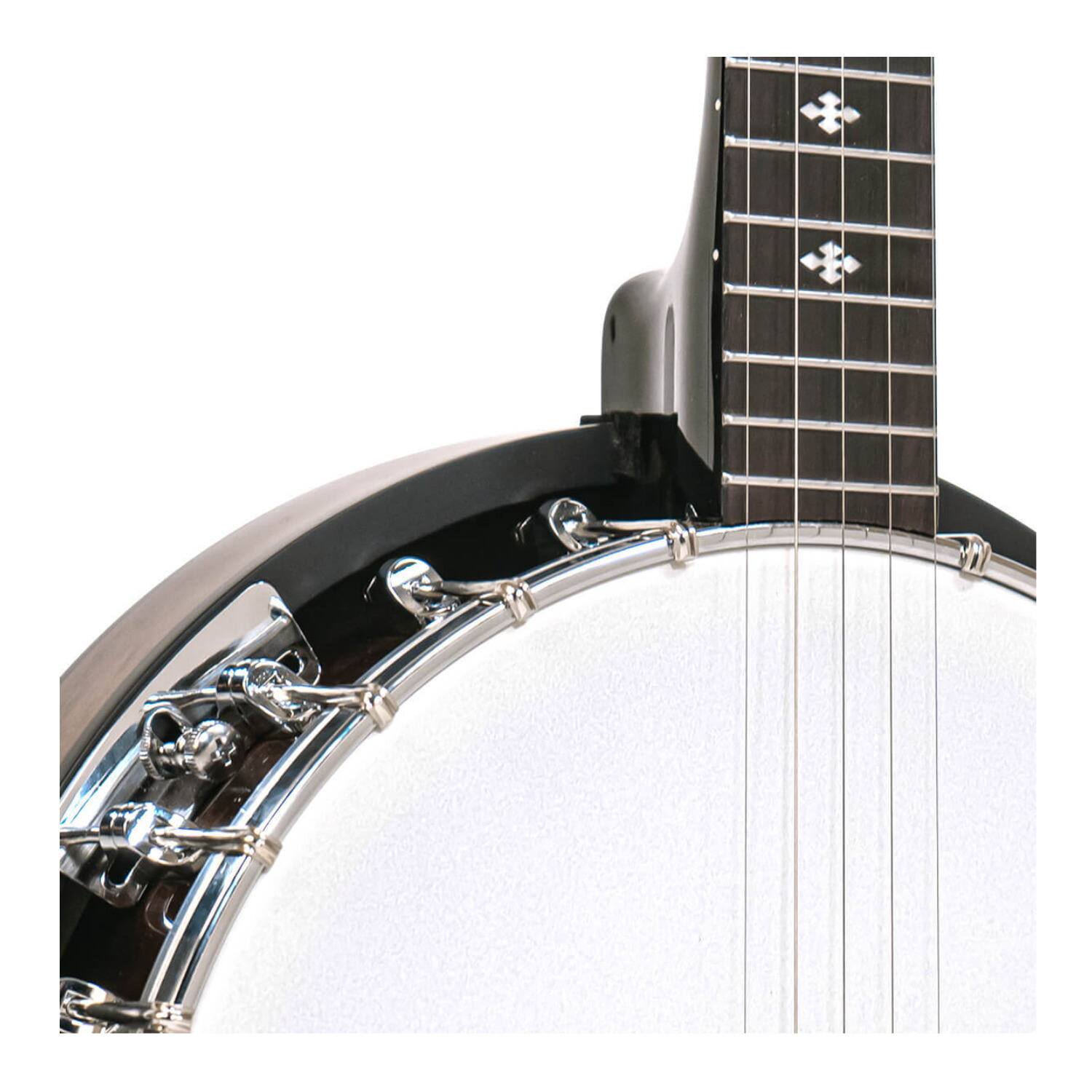 Back. Gold Tone - Gold Tone CC-100R+: Cripple Creek Resonator Banjo Upgraded with Pickup and Bag.