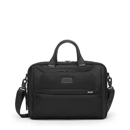 Front. TUMI - Alpha Medium Briefcase for 15" Laptop - Black.