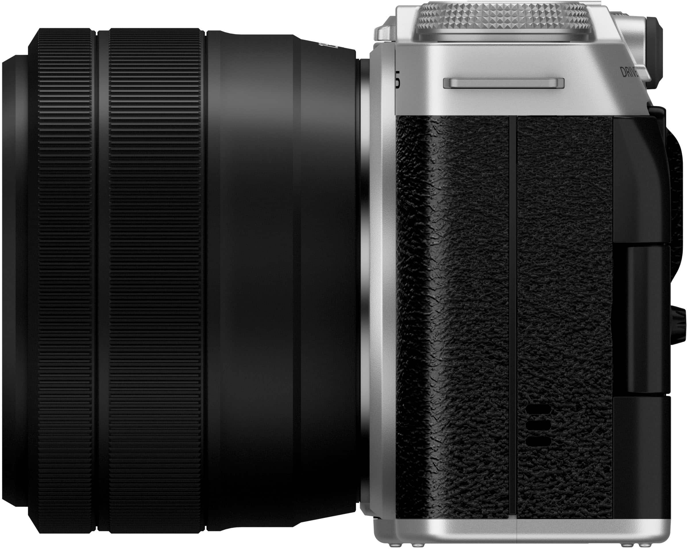 Alt View 3. Fujifilm - X-M5 Body with XC15-45mmF3.5-5.6 OIS PZ Lens Kit - Silver.