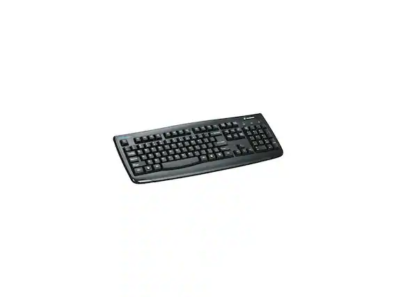 Front. Kensington - Kensington Pro Fit K64407US Black 104 Normal Keys USB or PS/2 Wired Standard Washable Keyboard - Black.