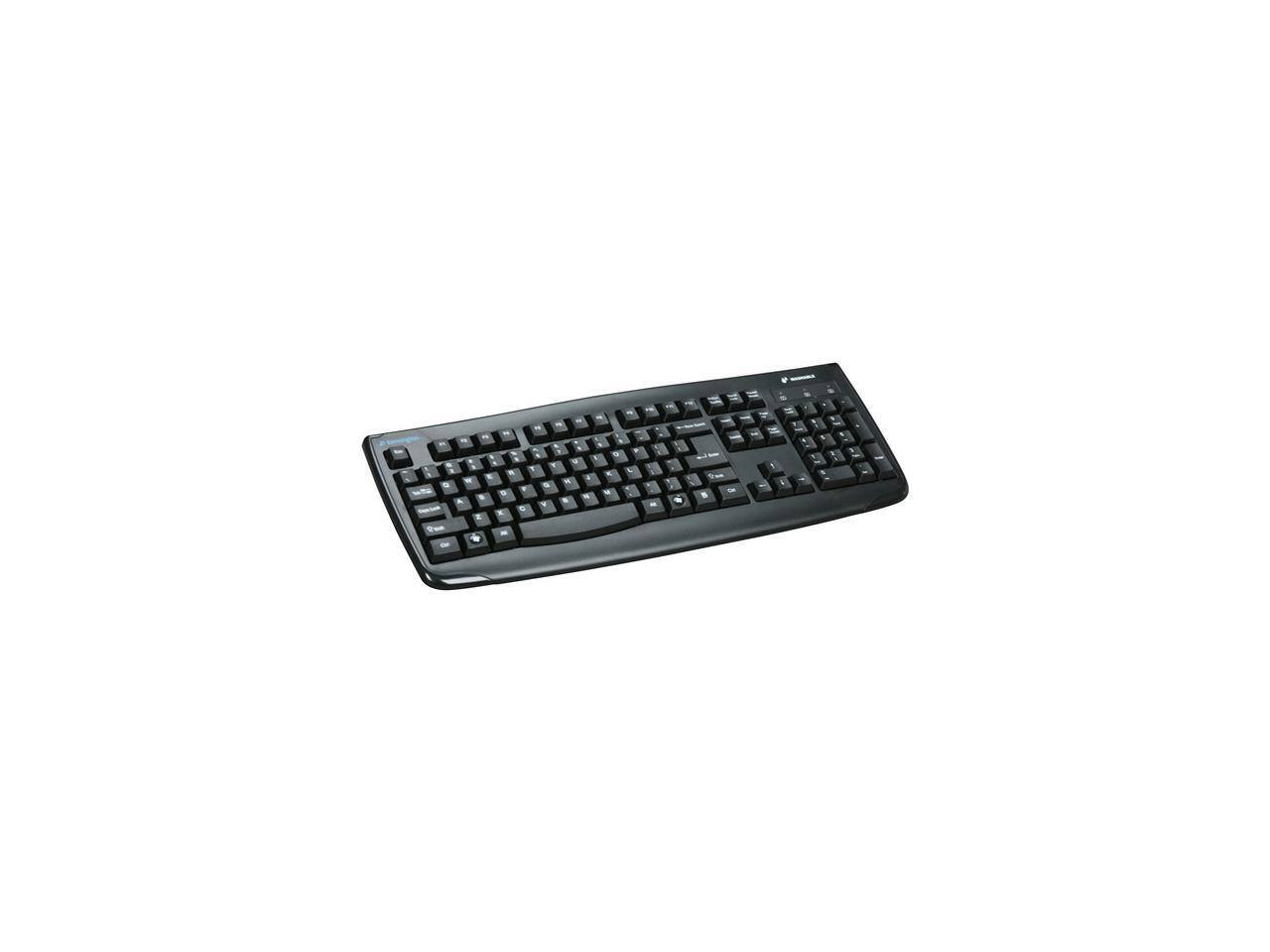 Front. Kensington - Kensington Pro Fit K64407US Black 104 Normal Keys USB or PS/2 Wired Standard Washable Keyboard - Black.
