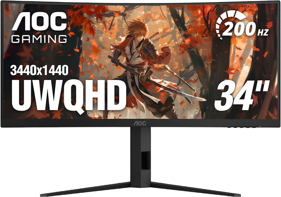 "AOC - CU34G4HV 34"" VA Curved Gaming Monitor, WQHD (3440x1440), 200Hz, 0.5ms, Freesync - Black" price history on PriceWatchPro