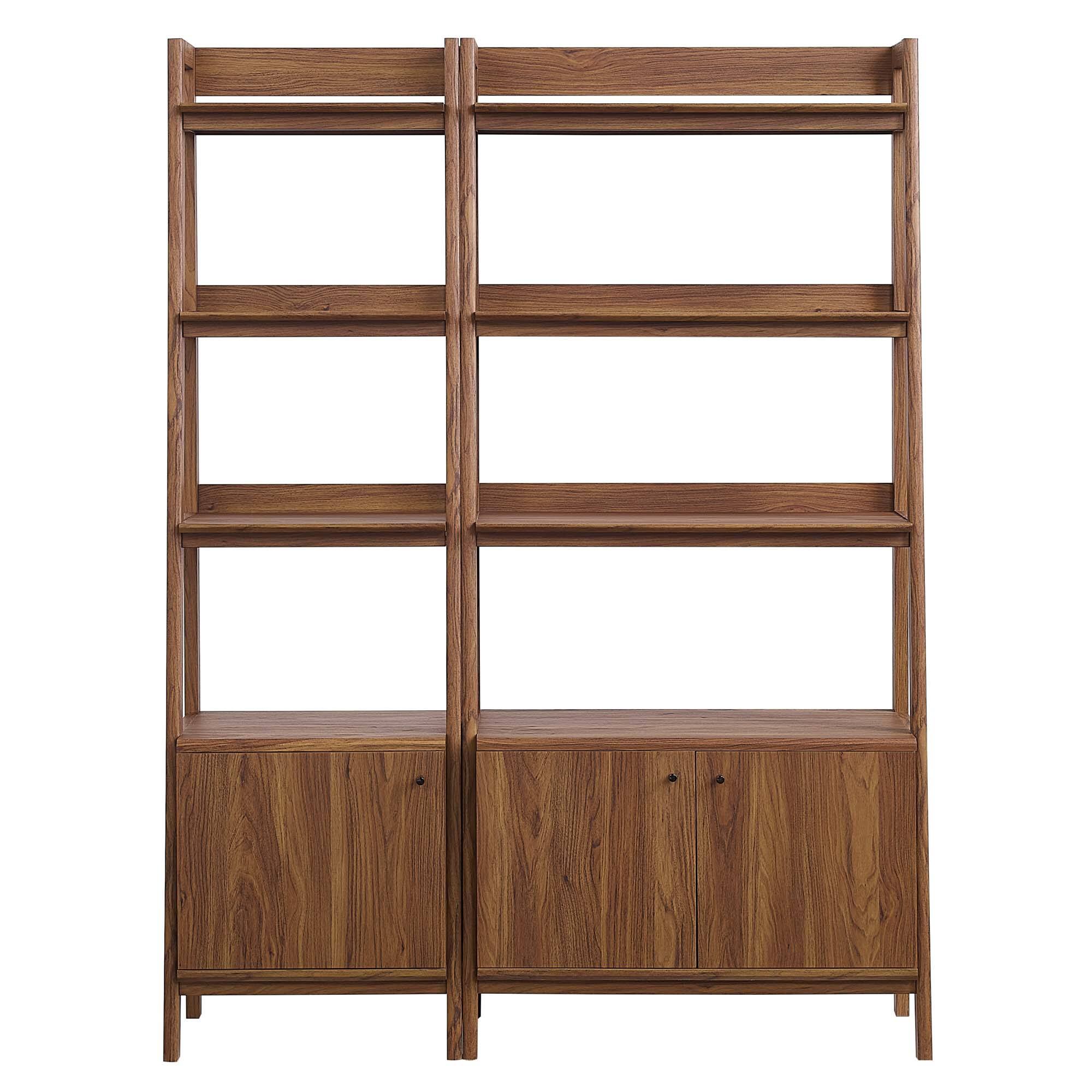 Alt View 1. Modway - Bixby Wood Bookshelves Set of 2 by Modway - Walnut.