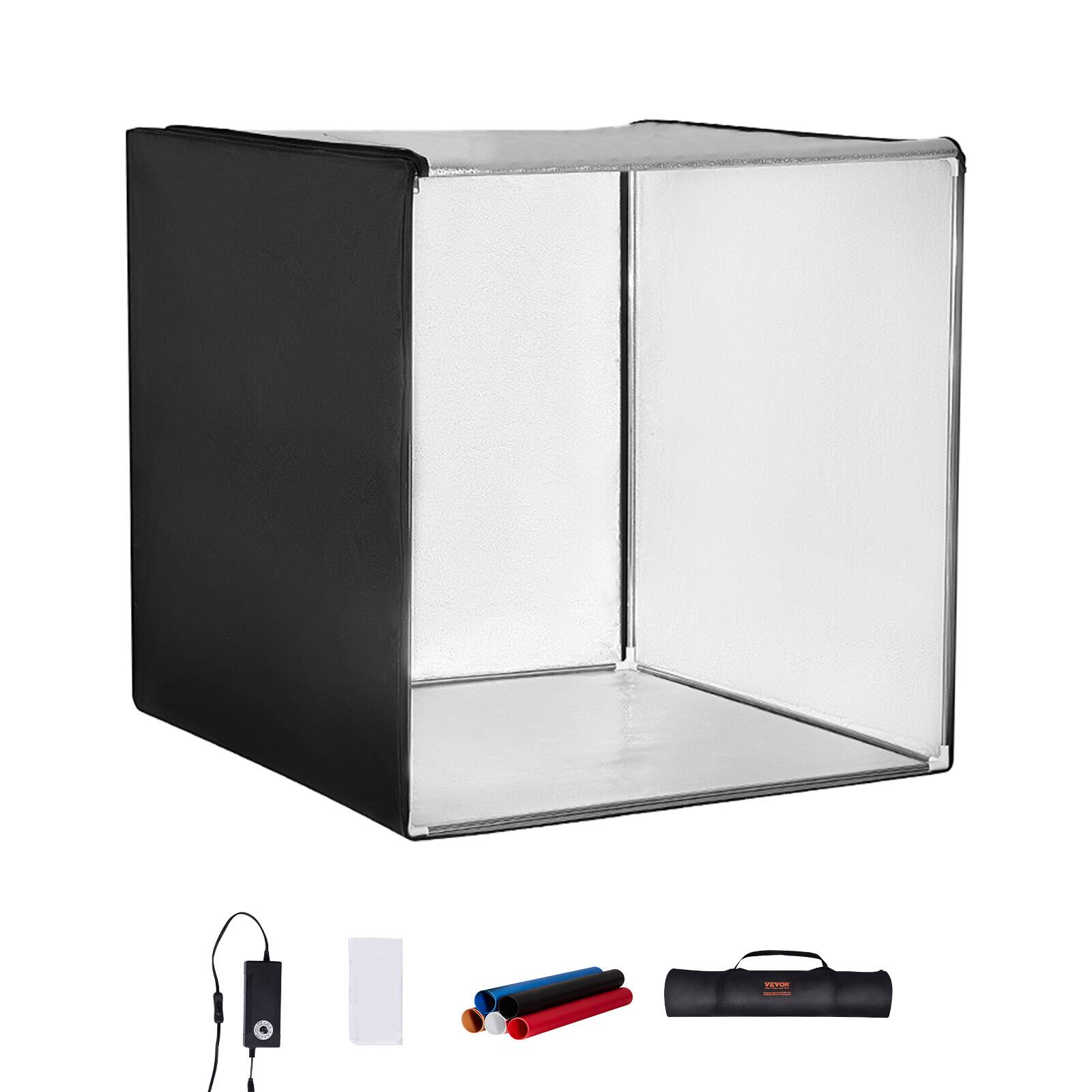 Alt View 5. VEVOR - Photo Studio Light Box, 39" x 39", 5600K Professional Photo Shooting Tent Kit with 210 LED Lights 5 Backdrops - Black.