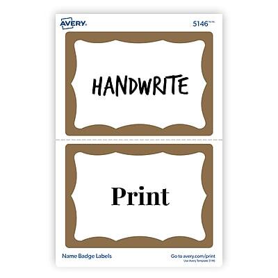 AVERY  
5146  

HANDWRITE  

Print  

Name Badge Labels  
Go to avery.com/print  
Your Free Template Here