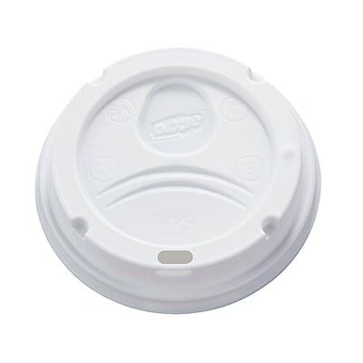 Alt View 8. Dixie - Dome Plastic Hot Cup Lids, 10-20 oz., 500/Carton - White.