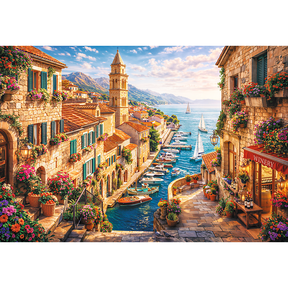 Alt View 1. Trefl - Trefl Red Balkan Holidays 1500 Piece Puzzle - Multicolor.