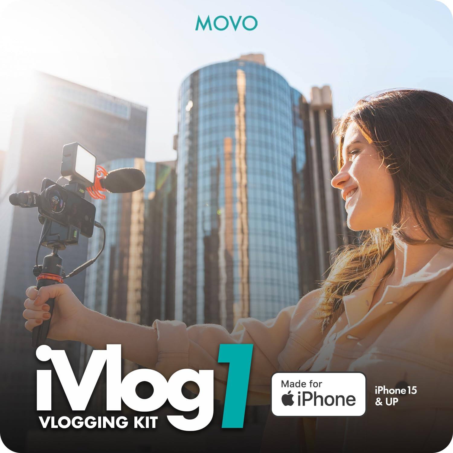 MOVO iVlog 1  
VLOGGING KIT  

Made for iPhone 15 & UP
