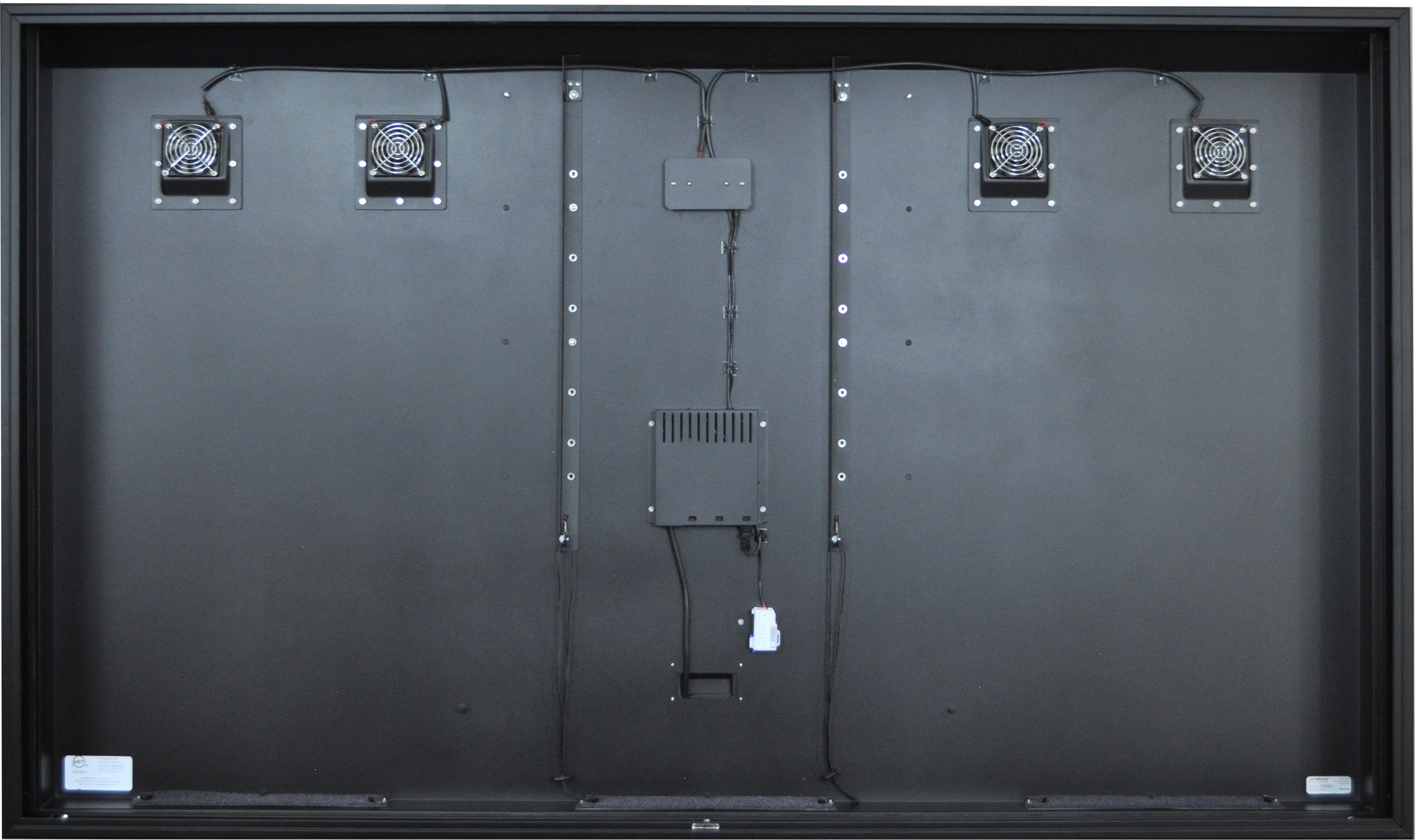 Back. Apollo Enclosures - Apollo 86" Deluxe Outdoor TV Enclosure for 80" to 86" TVs, Quality Aluminum Construction, UL/CSA certified for safety - Black.