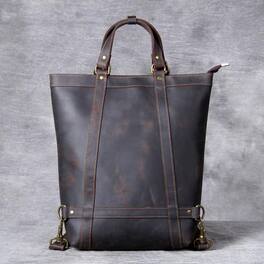 Steel Horse Leather - The Icarus | Handmade Vintage Leather Backpack - dark brown