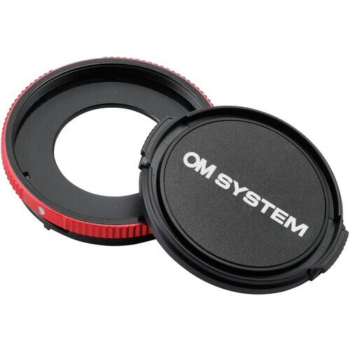 Front. OM System - CLA-T01 Conversion Lens Adapter for Tough TG-7/TG-6 Cameras & 40.5mm Filter Compatibility - Black/Red.
